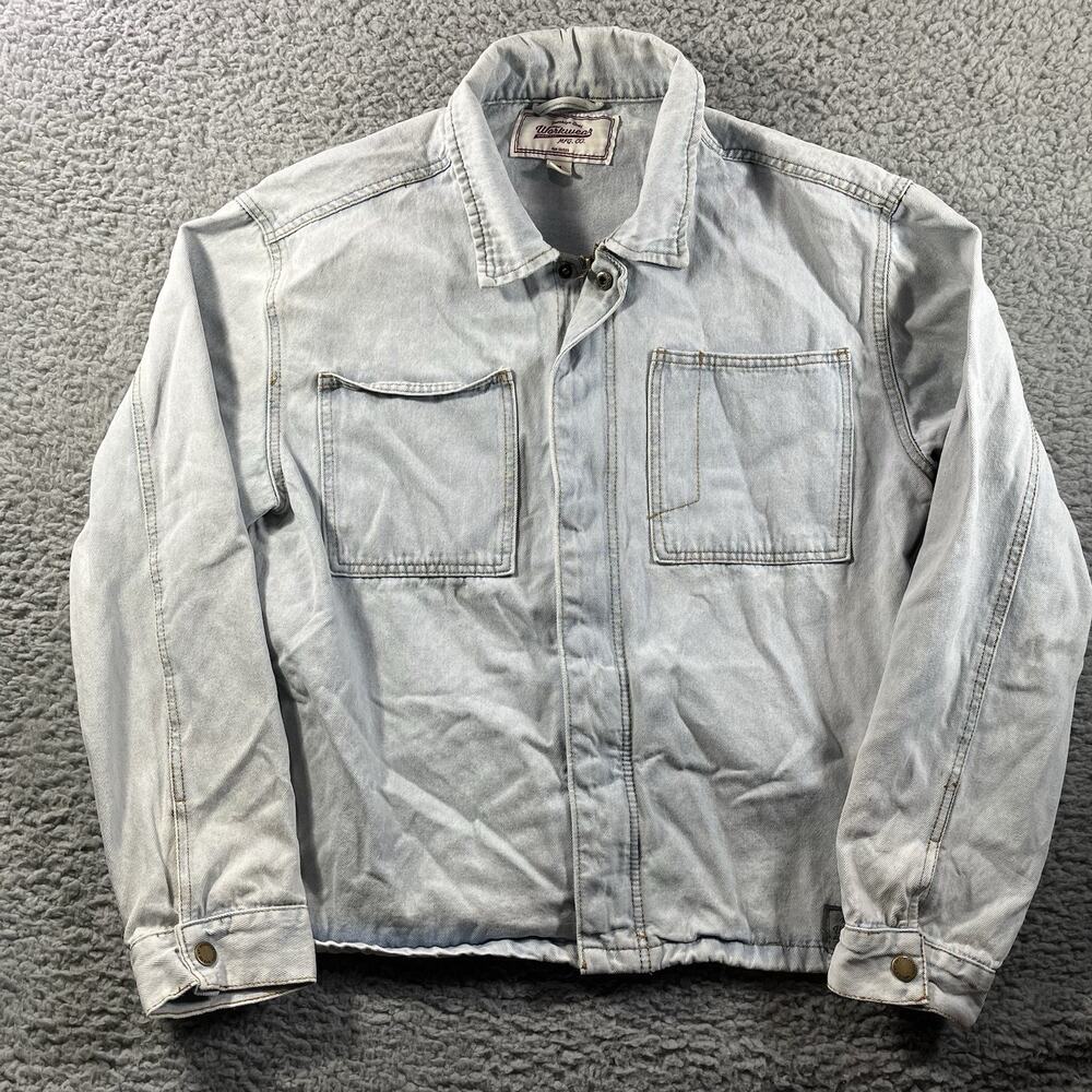 Brooklyn Cloth Workwear Denim Jacket Light Wash Blue Men's Size Medium